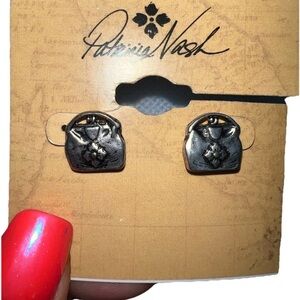 Patricia Nash Floral Silver Earrings